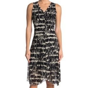 Tahari Artist Scribble Sleeveless Dress